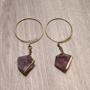 Diablo Organics Fluorite Cube Brass Hangers